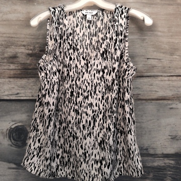 Nine West Tops - Nine West Women’s Dress Casual Top Size Black White Size XS